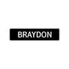Braydon Street Sign Children Name Room Plate