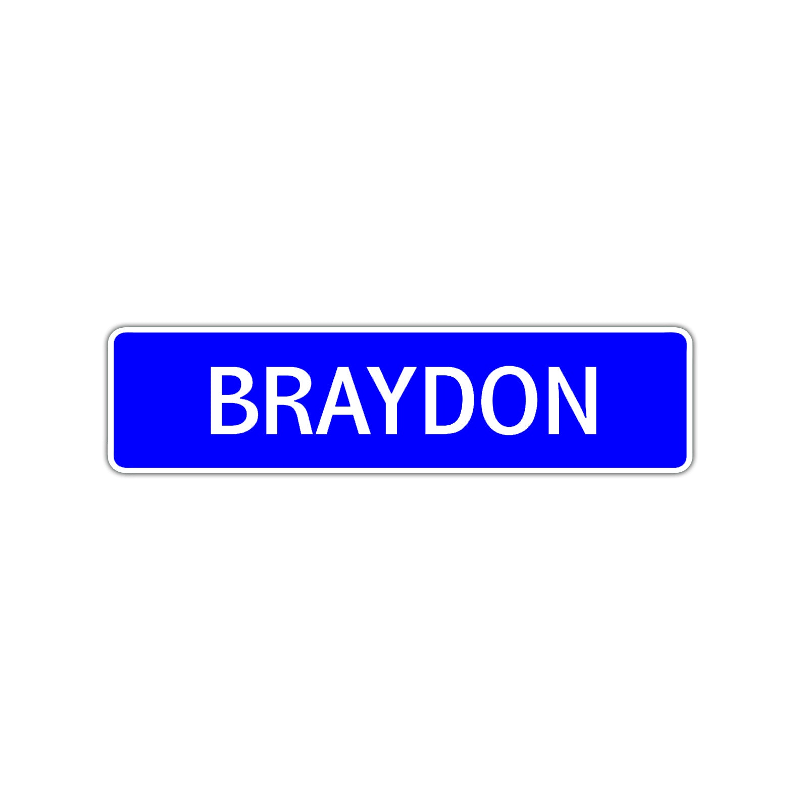 Braydon Street Sign Children Name Room Plate