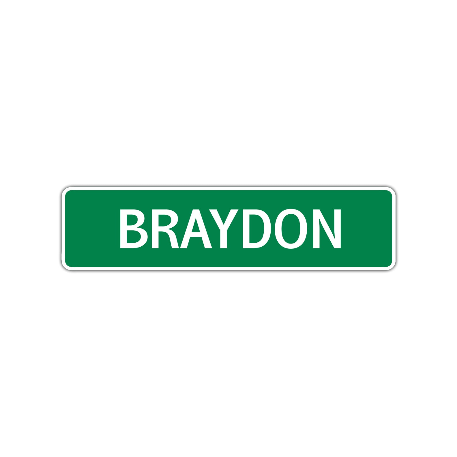Braydon Street Sign Children Name Room Plate