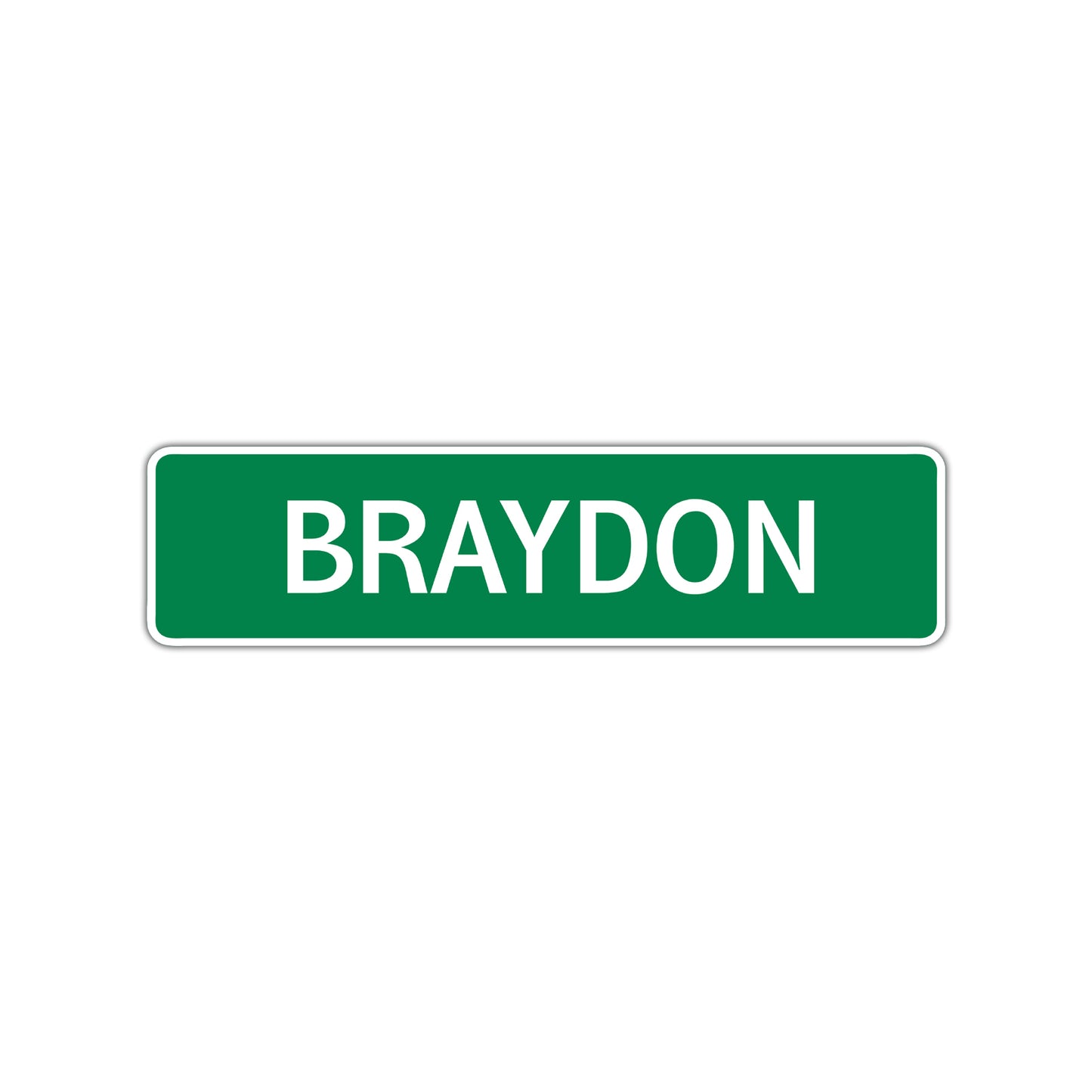 Braydon Street Sign Children Name Room Plate