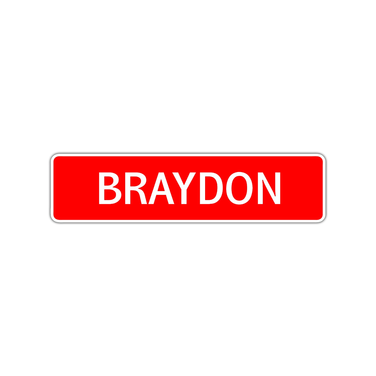 Braydon Street Sign Children Name Room Plate