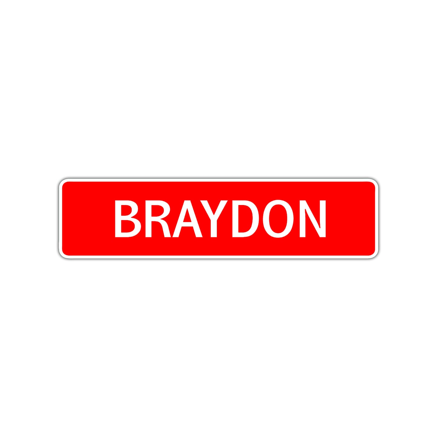 Braydon Street Sign Children Name Room Plate