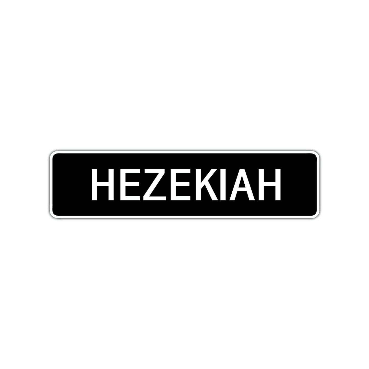 Hezekiah Street Sign Children Name Room Plate