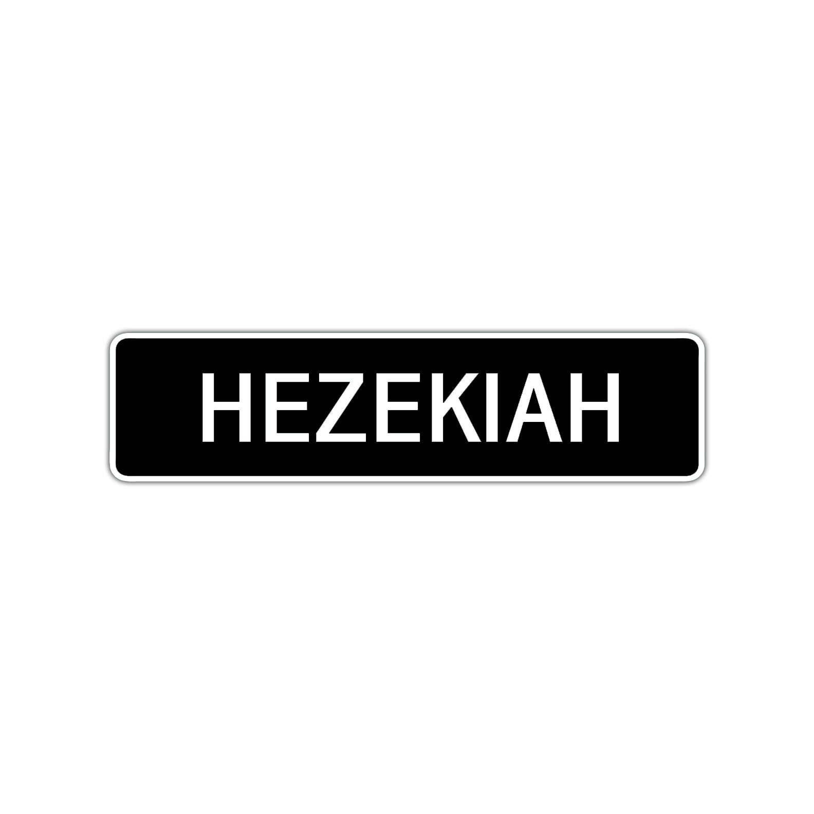 Hezekiah Street Sign Children Name Room Plate