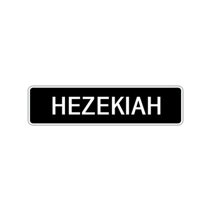 Hezekiah Street Sign Children Name Room Plate