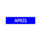 Amos Street Sign Children Name Room Plate