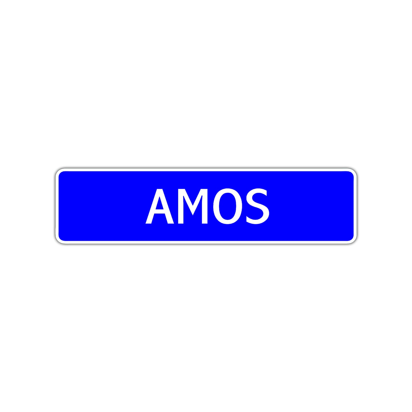 Amos Street Sign Children Name Room Plate