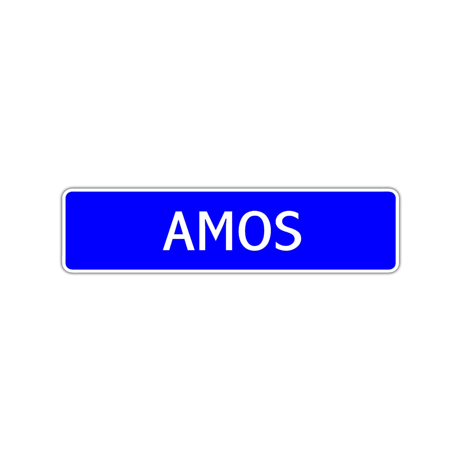 Amos Street Sign Children Name Room Plate