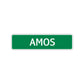 Amos Street Sign Children Name Room Plate