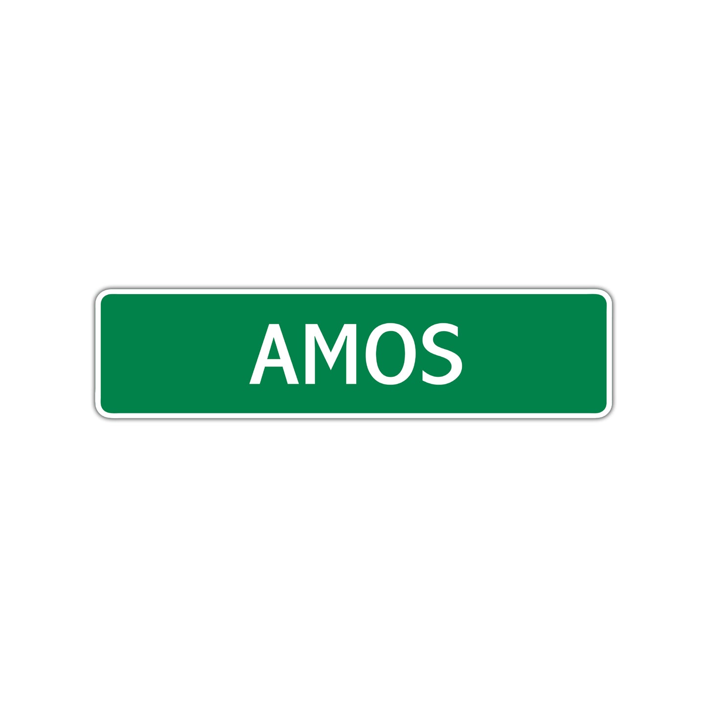 Amos Street Sign Children Name Room Plate