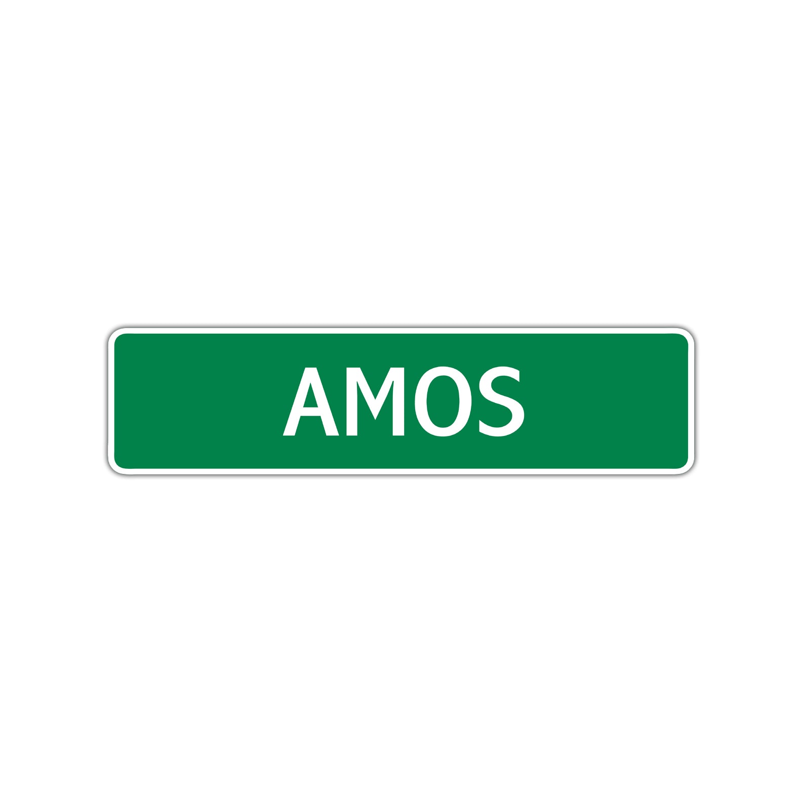 Amos Street Sign Children Name Room Plate