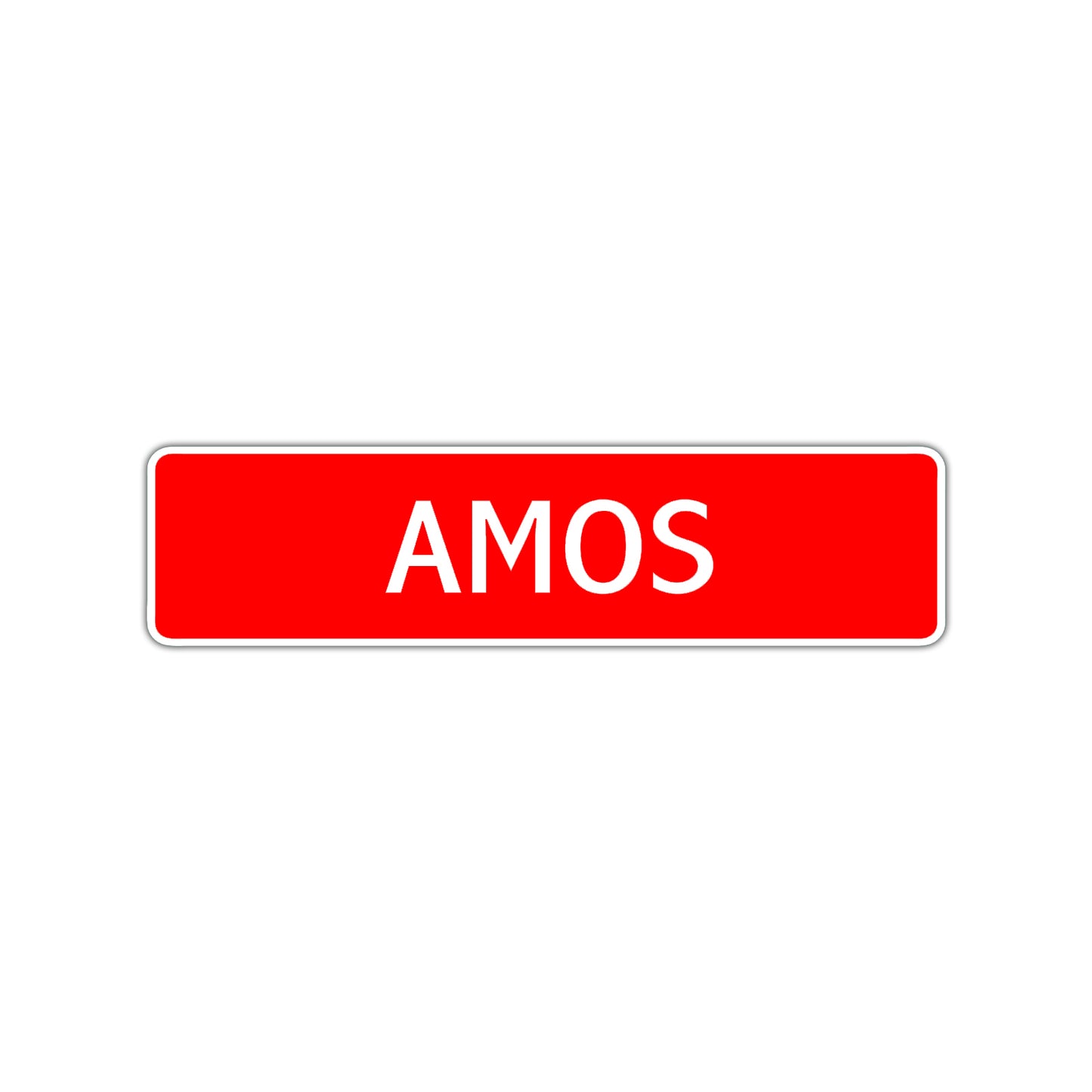 Amos Street Sign Children Name Room Plate