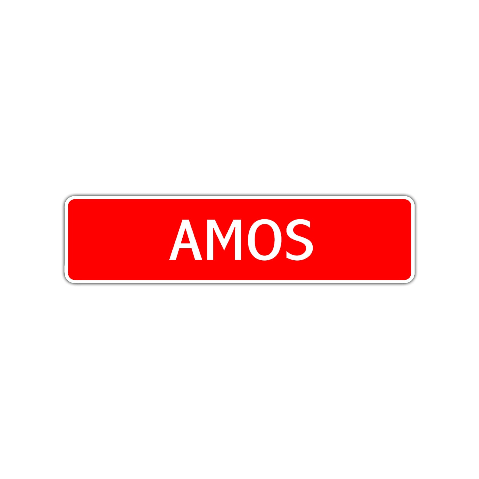 Amos Street Sign Children Name Room Plate