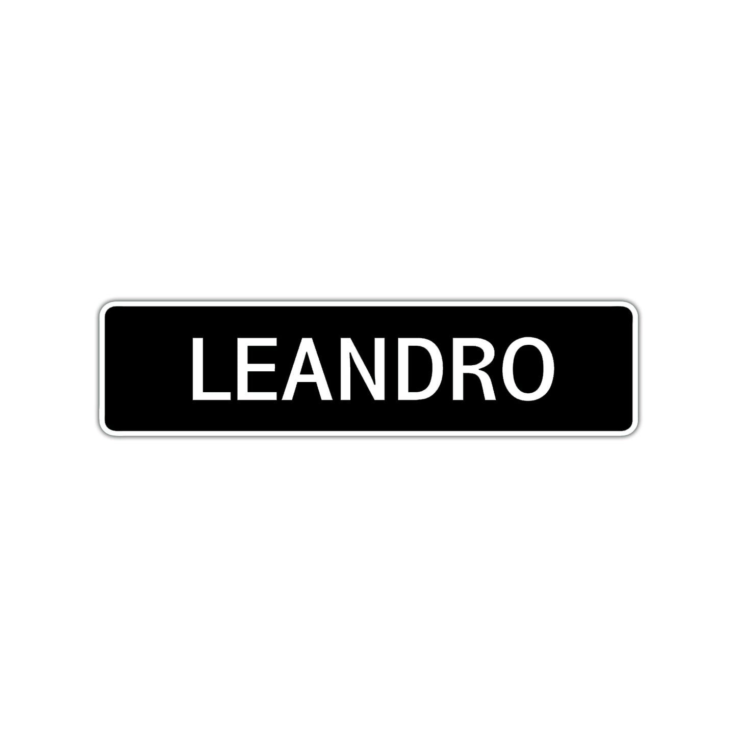 Leandro Street Sign Children Name Room Plate