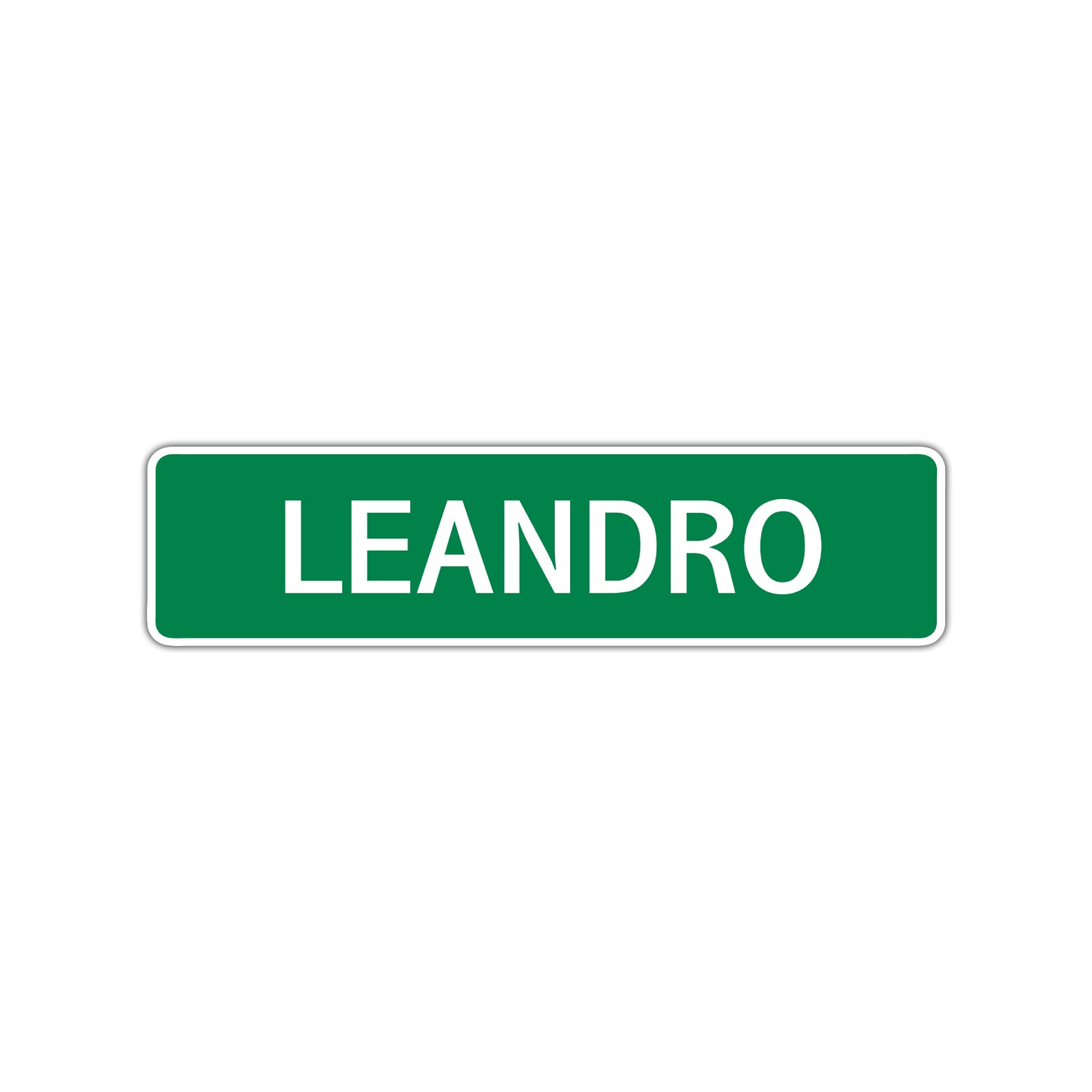 Leandro Street Sign Children Name Room Plate