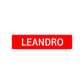 Leandro Street Sign Children Name Room Plate