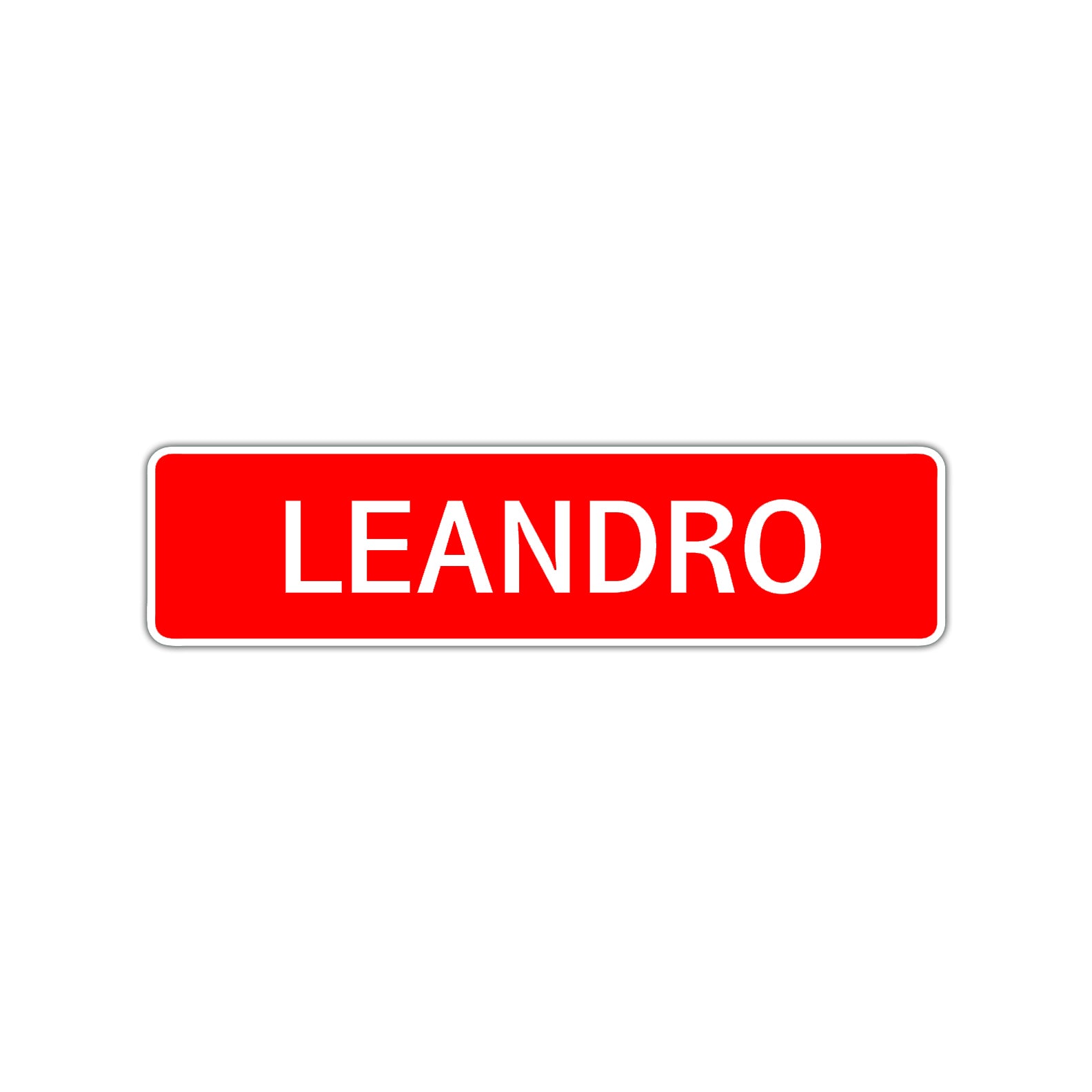 Leandro Street Sign Children Name Room Plate