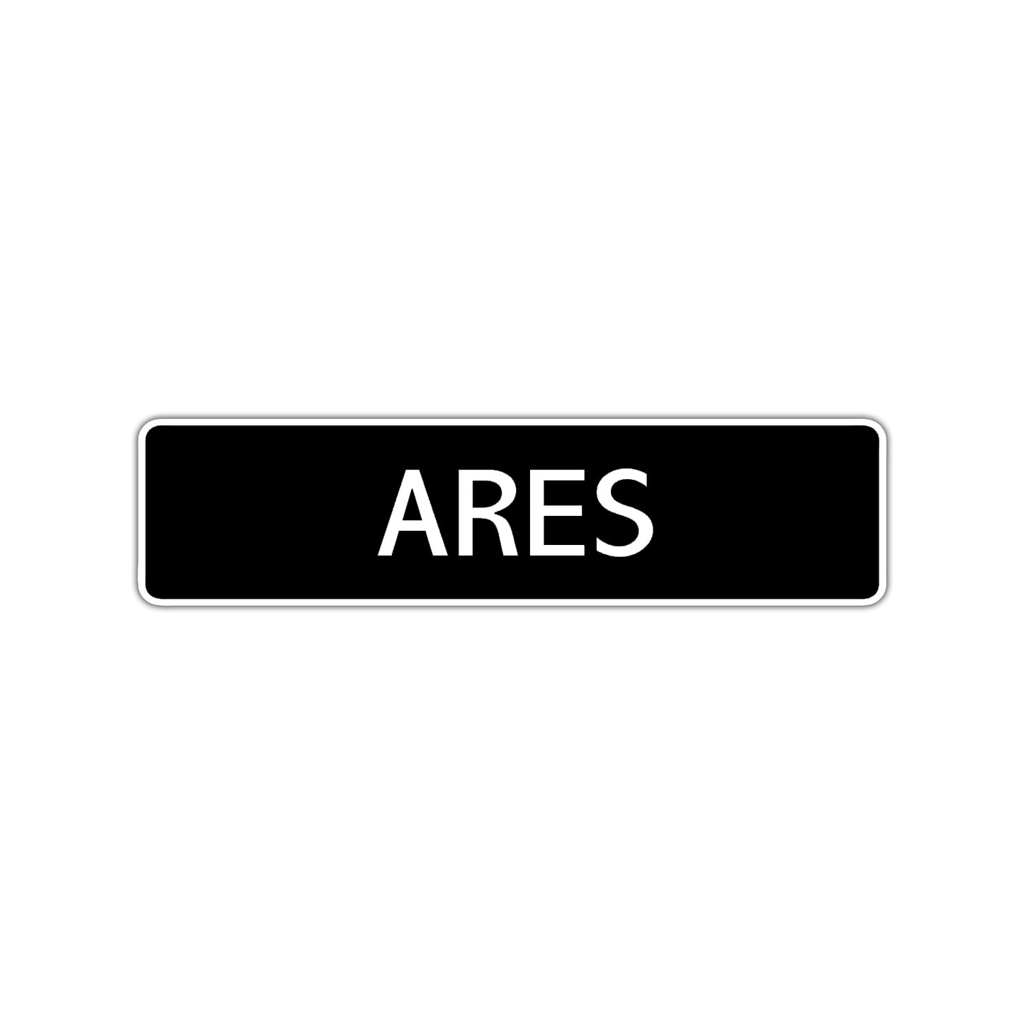 Ares Street Sign Children Name Room Plate