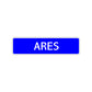Ares Street Sign Children Name Room Plate