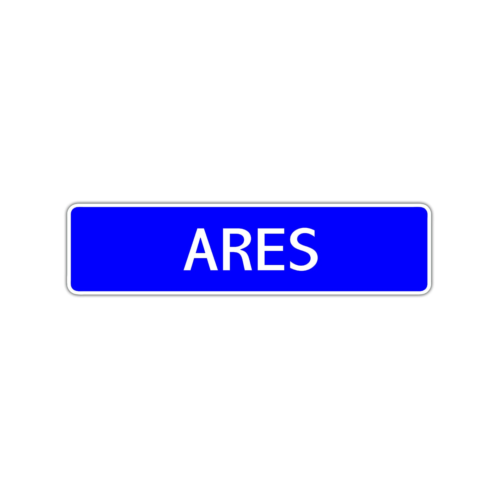 Ares Street Sign Children Name Room Plate