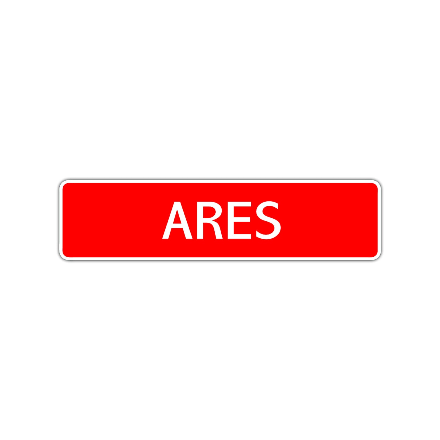 Ares Street Sign Children Name Room Plate