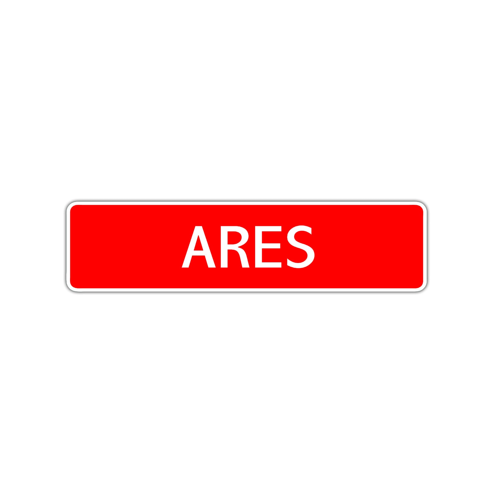 Ares Street Sign Children Name Room Plate