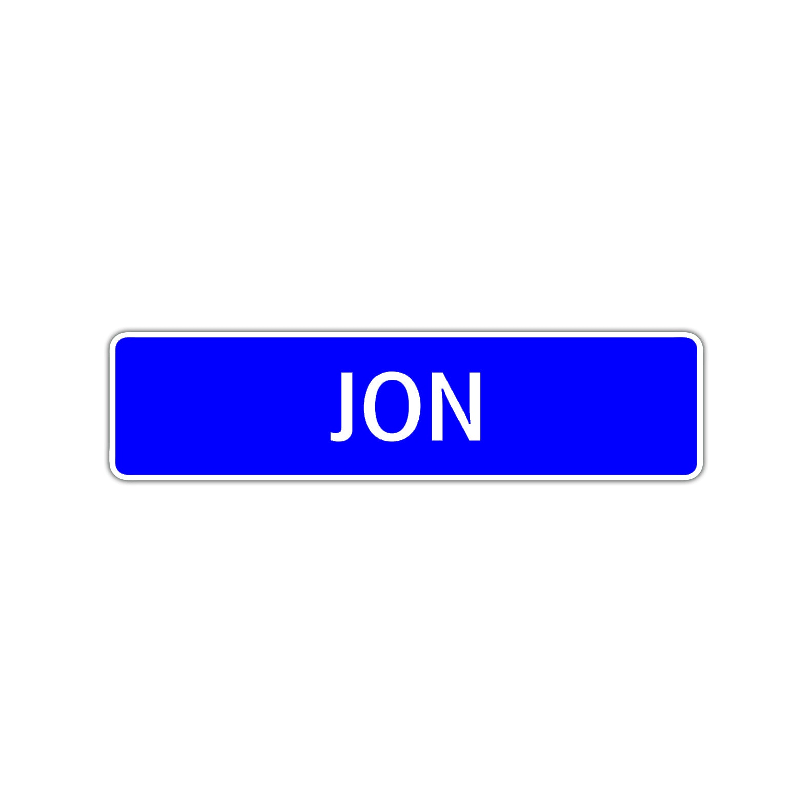 Jon Street Sign Children Name Room Plate