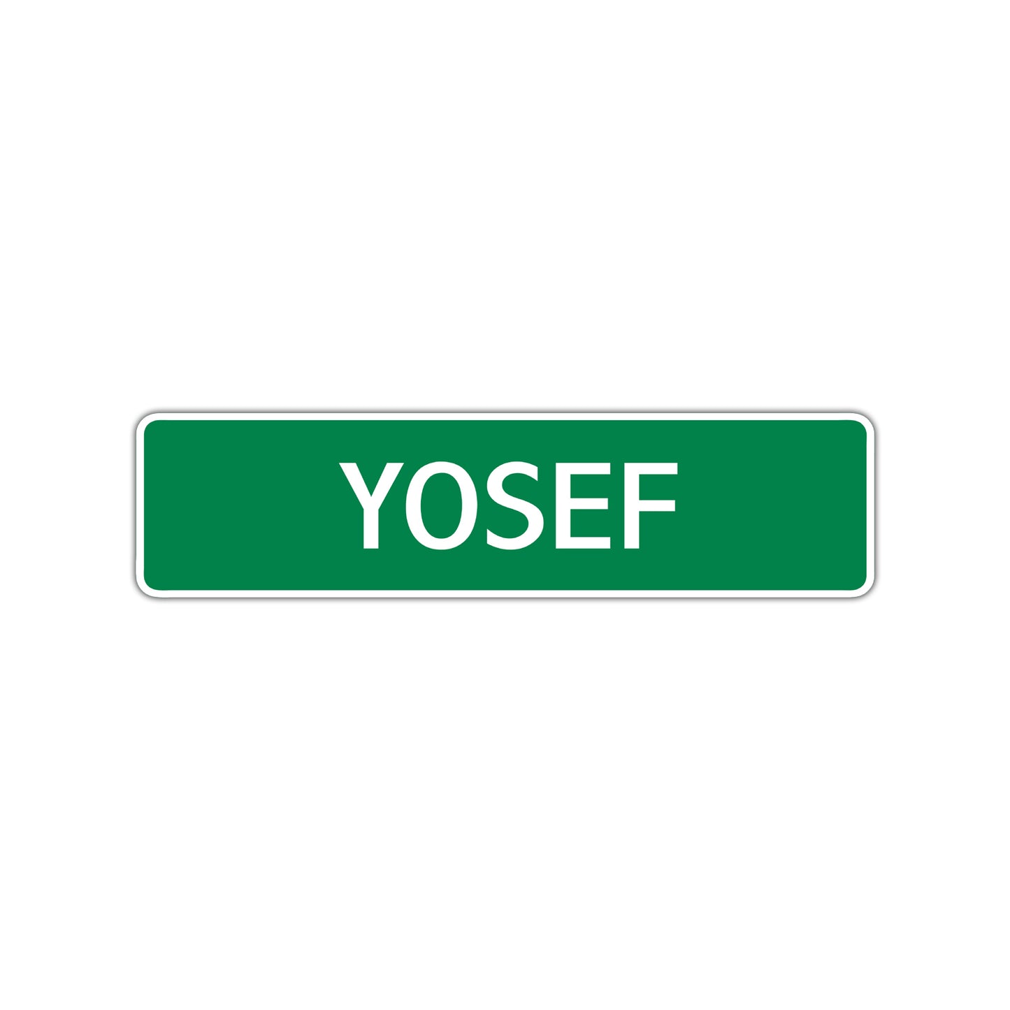 Yosef Street Sign Children Name Room Plate