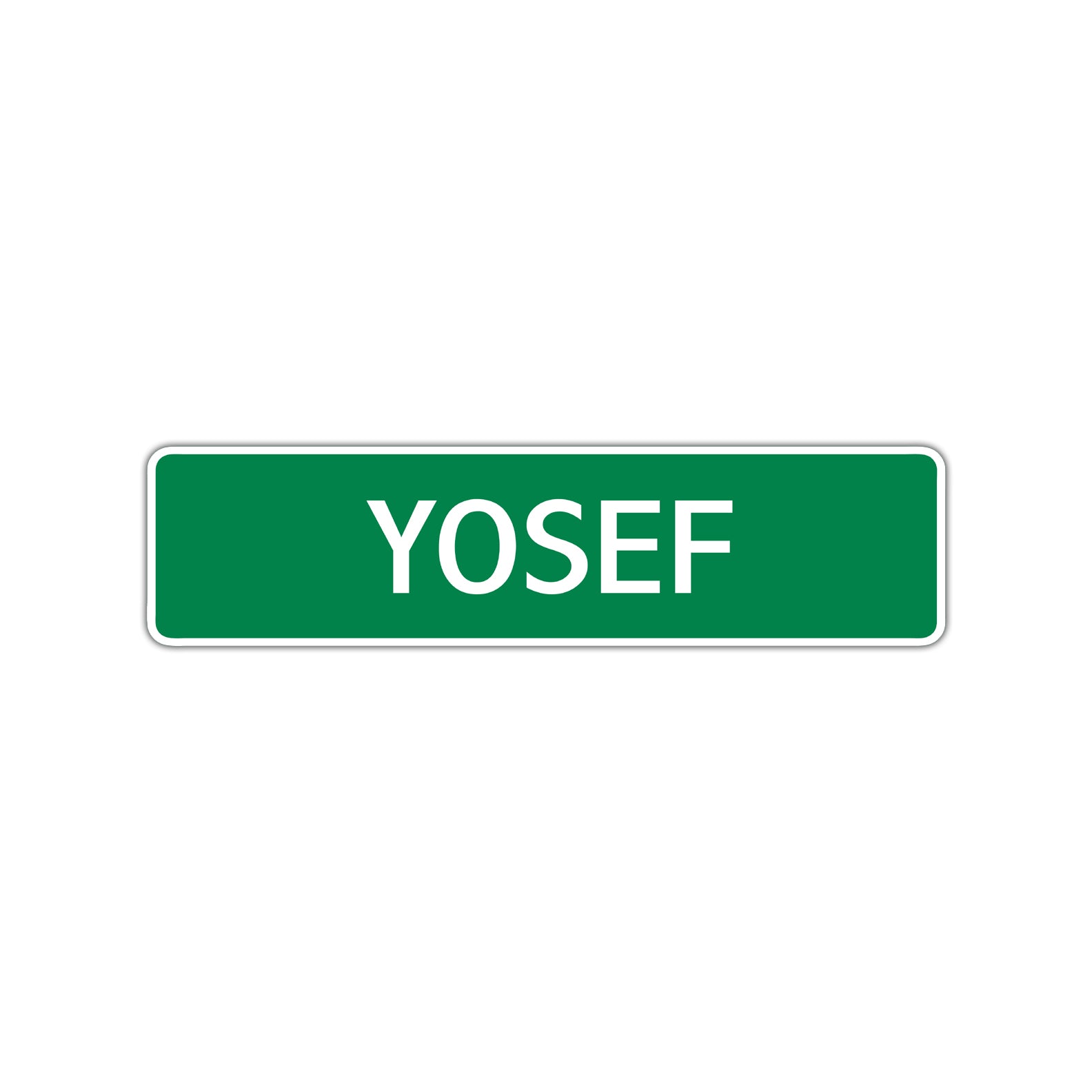 Yosef Street Sign Children Name Room Plate
