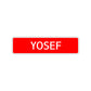 Yosef Street Sign Children Name Room Plate