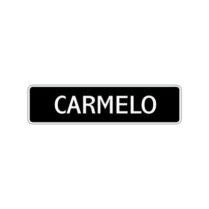 Carmelo Street Sign Children Name Room Plate