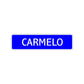 Carmelo Street Sign Children Name Room Plate