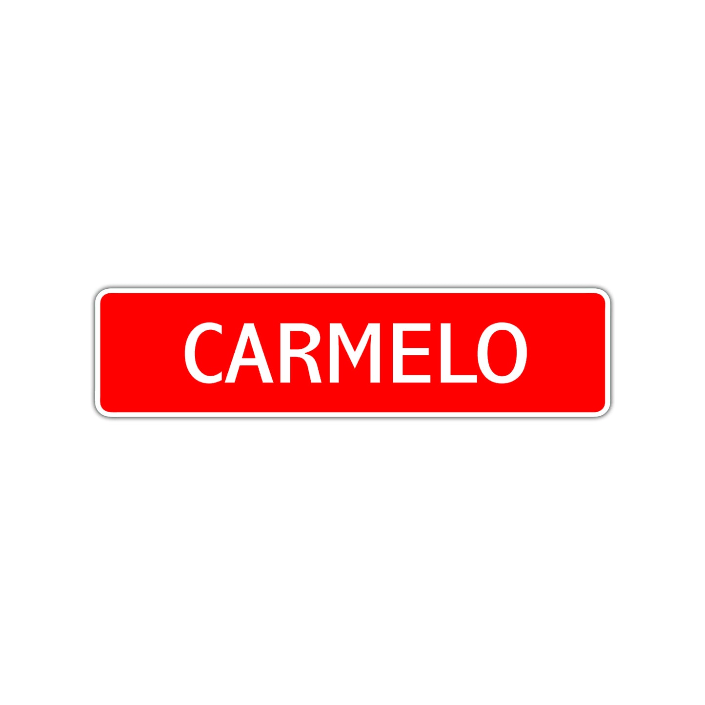 Carmelo Street Sign Children Name Room Plate