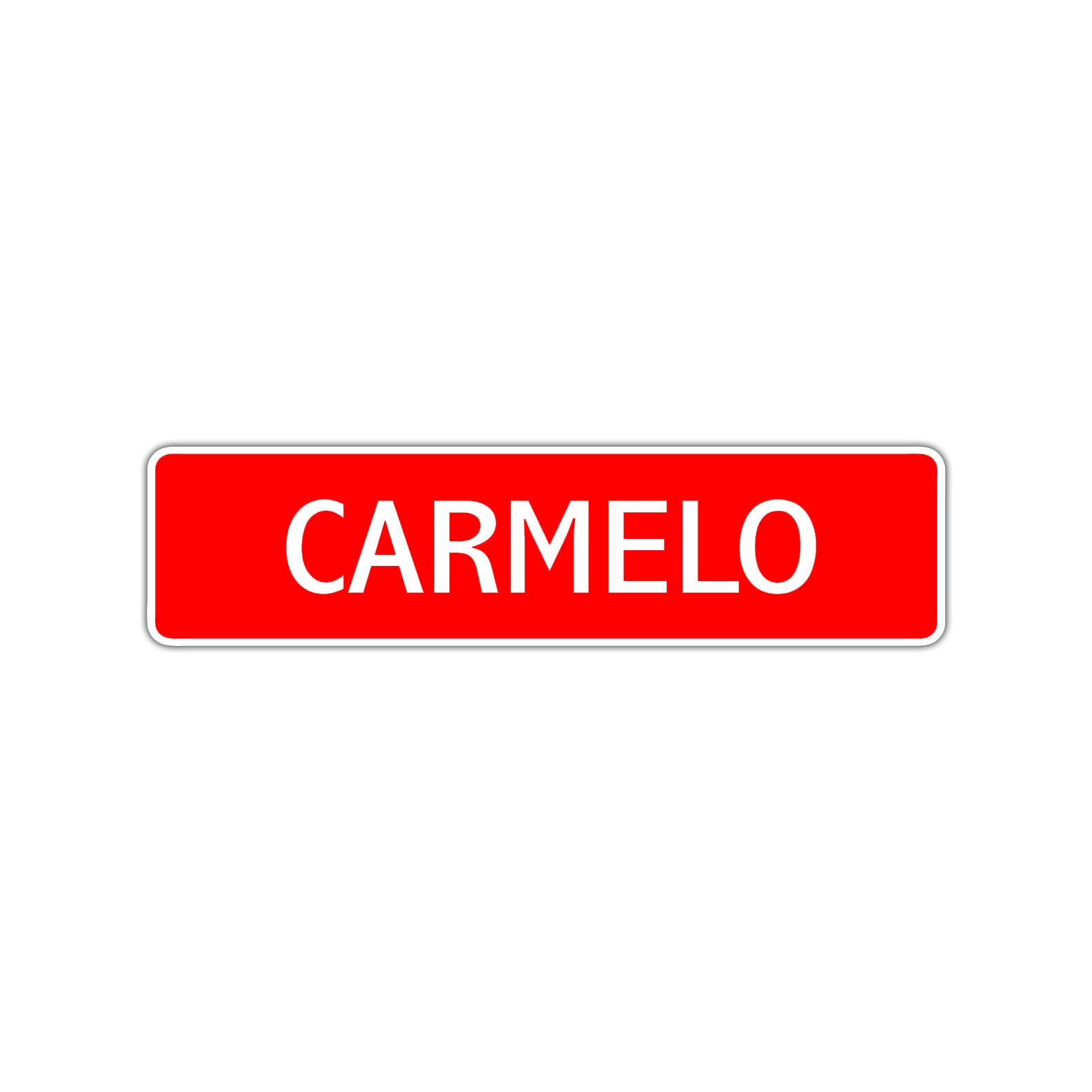 Carmelo Street Sign Children Name Room Plate