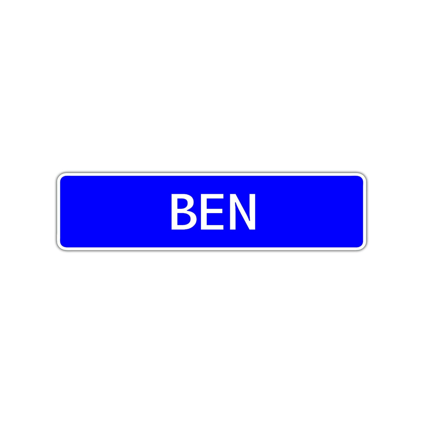 Ben Street Sign Children Name Room Plate