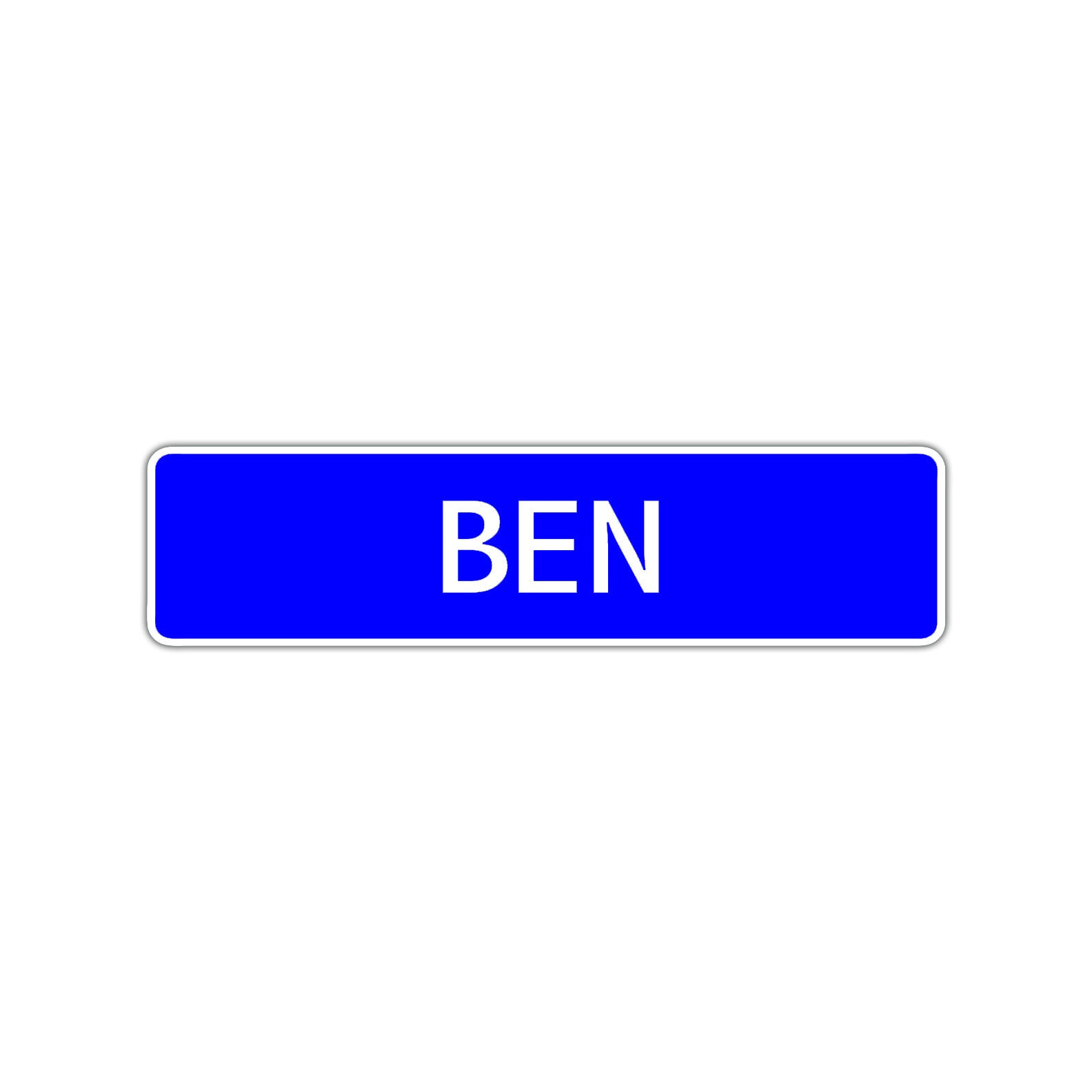 Ben Street Sign Children Name Room Plate