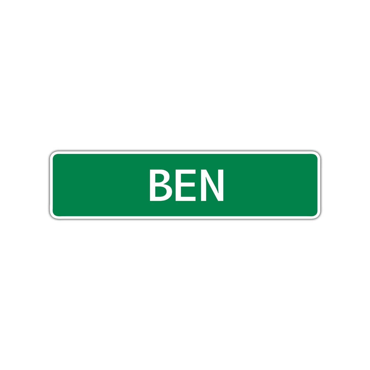 Ben Street Sign Children Name Room Plate