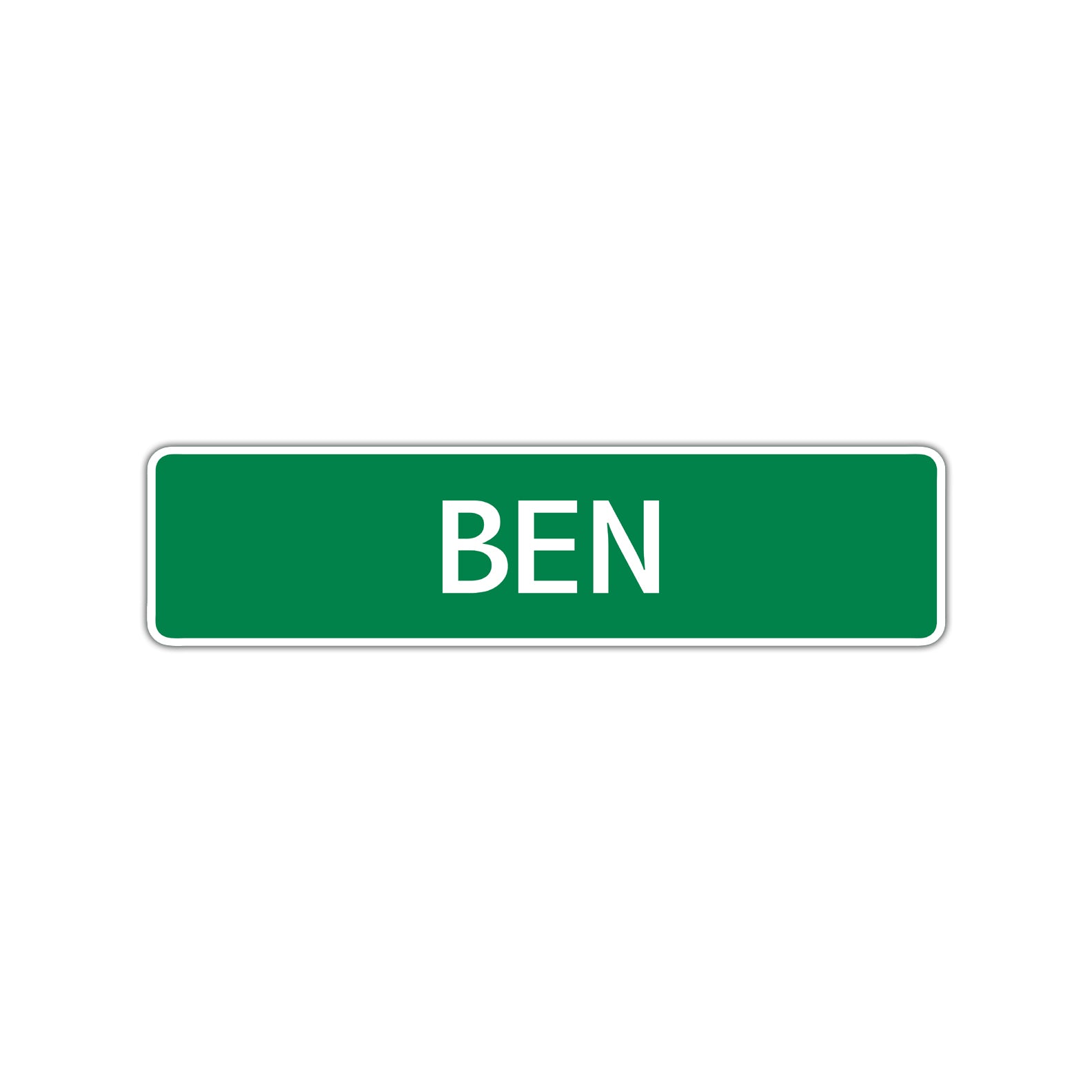 Ben Street Sign Children Name Room Plate