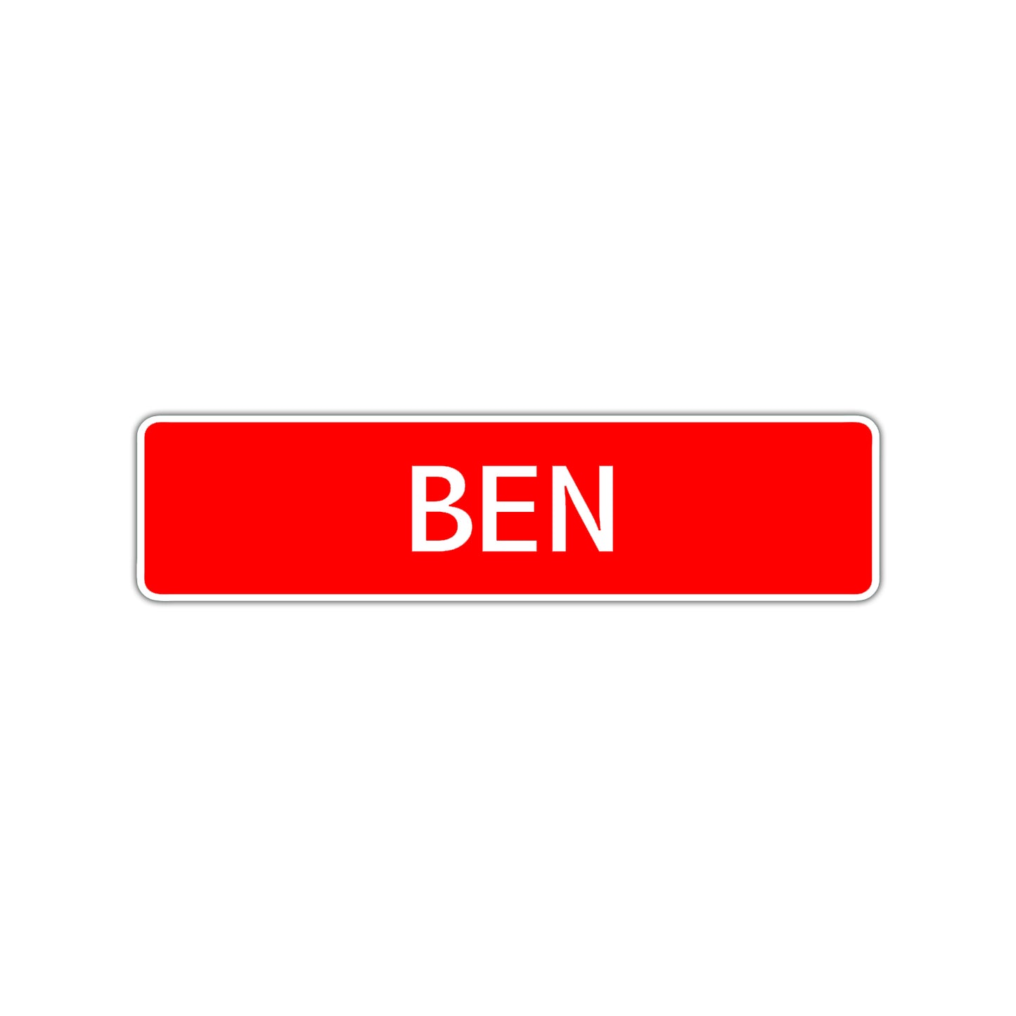 Ben Street Sign Children Name Room Plate