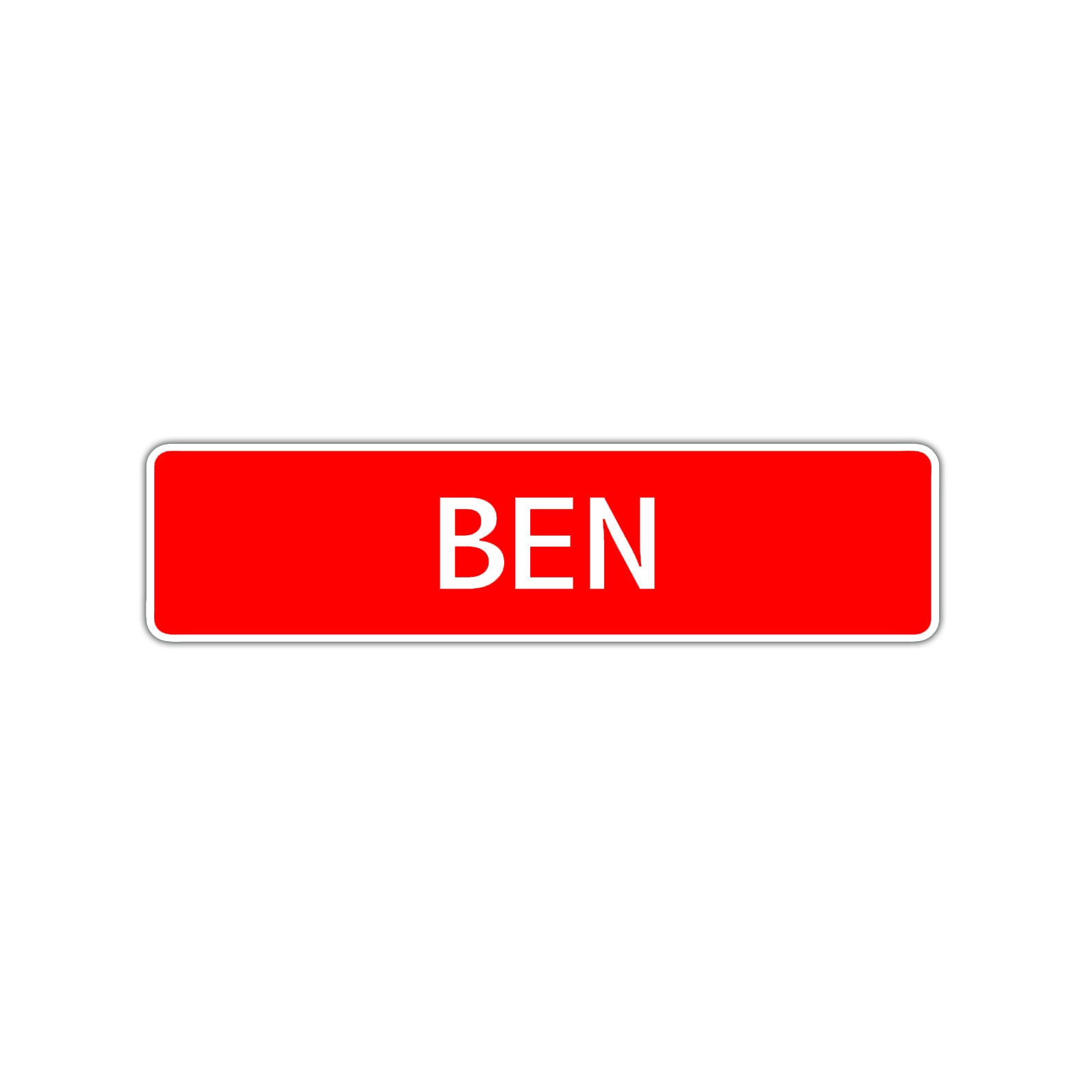 Ben Street Sign Children Name Room Plate
