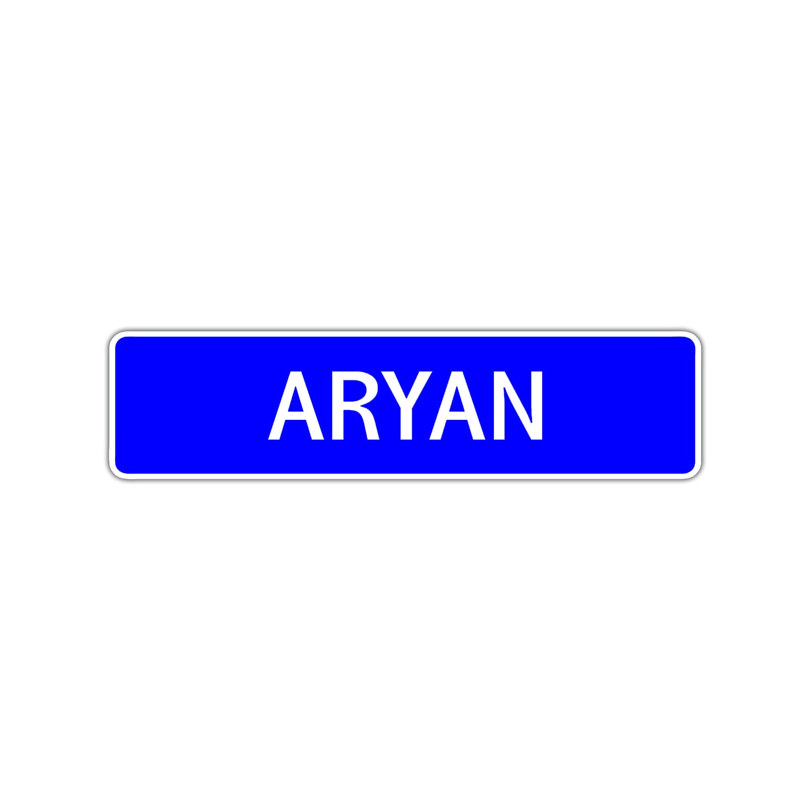Aryan Street Sign Children Name Room Plate