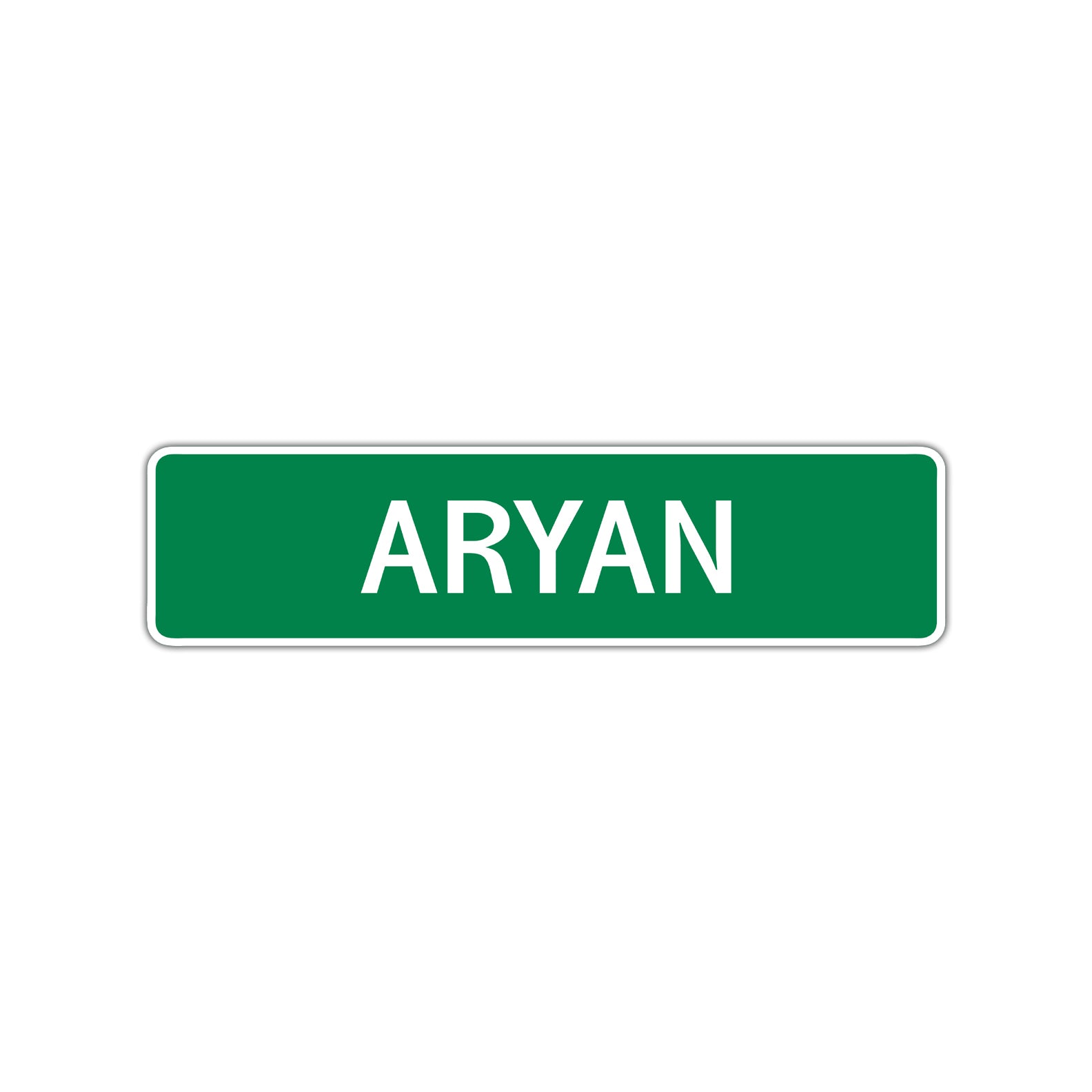 Aryan Street Sign Children Name Room Plate