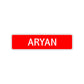 Aryan Street Sign Children Name Room Plate