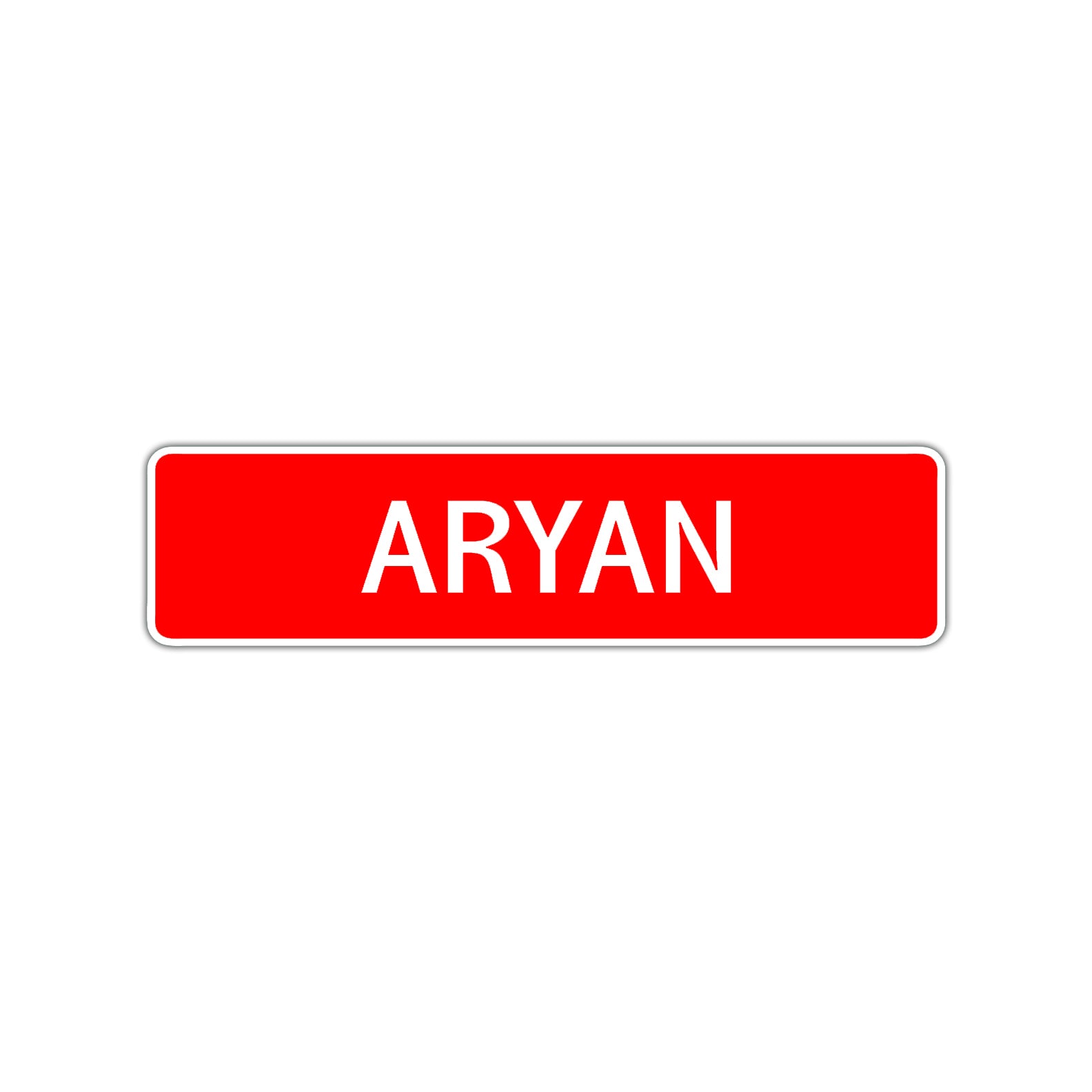 Aryan Street Sign Children Name Room Plate