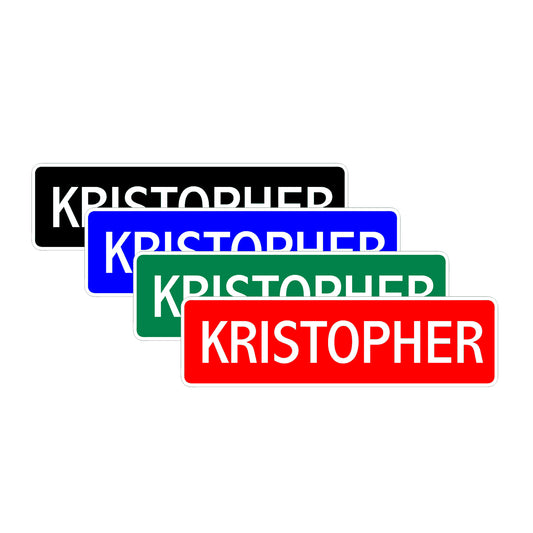Kristopher Street Sign Children Name Room Plate