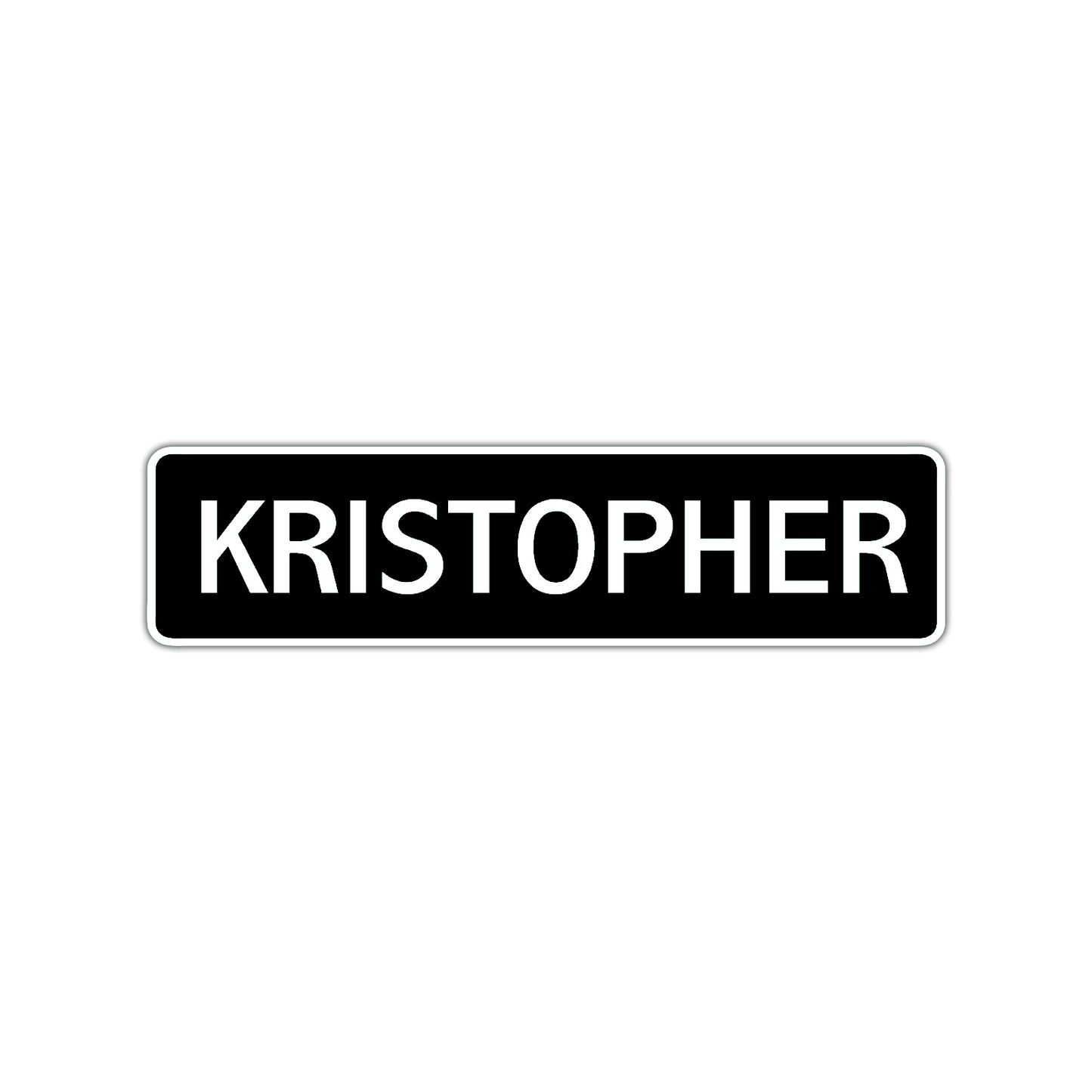 Kristopher Street Sign Children Name Room Plate