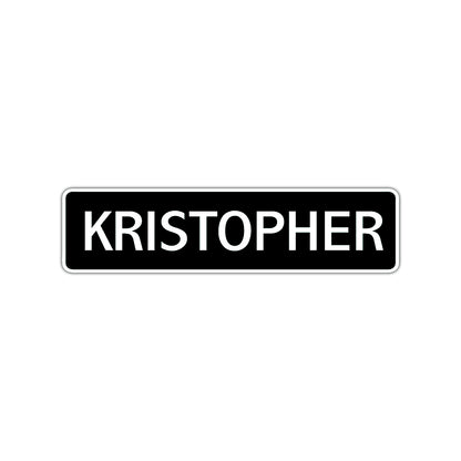 Kristopher Street Sign Children Name Room Plate