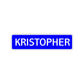 Kristopher Street Sign Children Name Room Plate