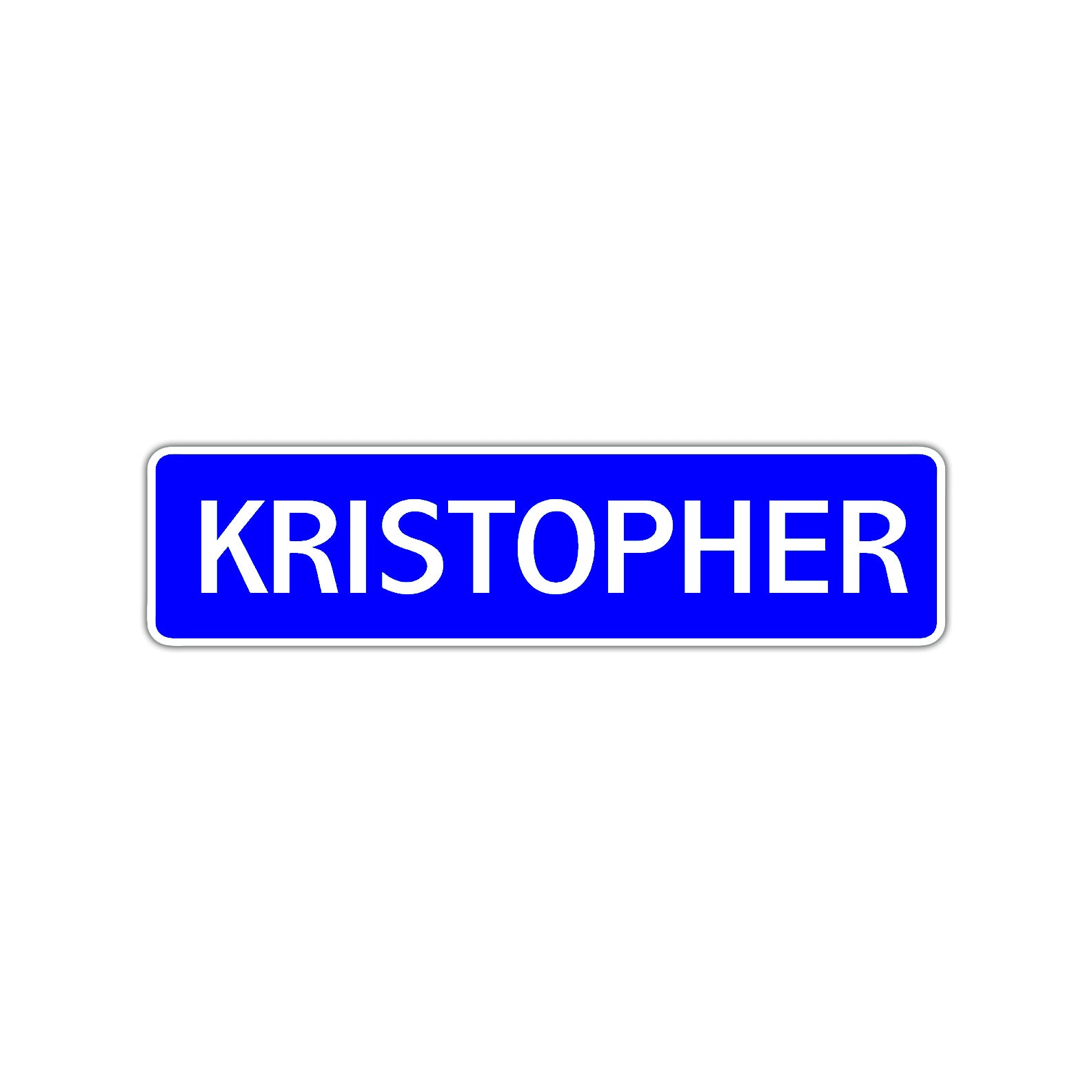 Kristopher Street Sign Children Name Room Plate