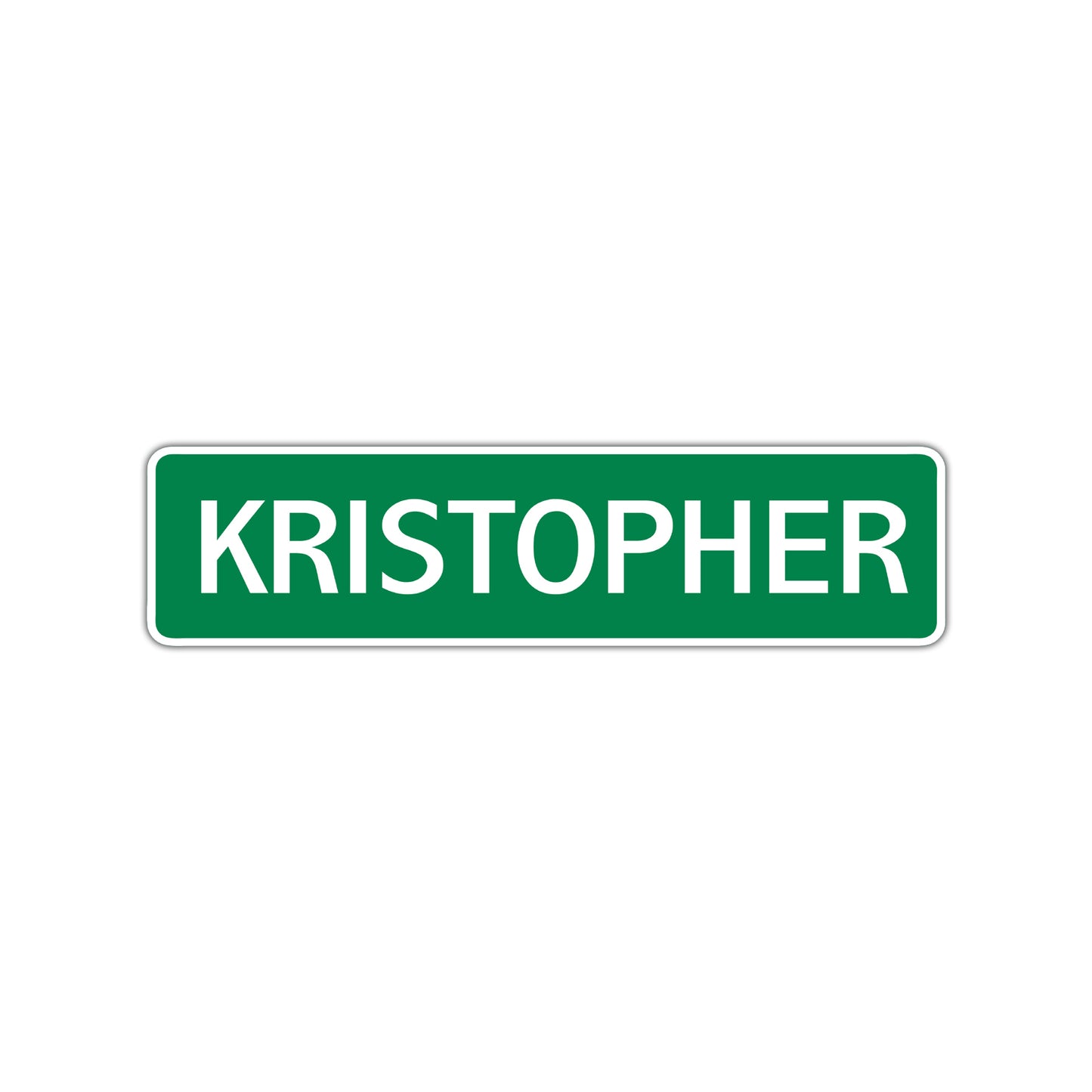 Kristopher Street Sign Children Name Room Plate